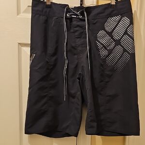 Columbia Black Board Shorts with White Accents